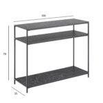 Abi-/konsoollaud INFINITY, 100x35xH79cm, must marmor Elutoamööbel Abilauad ja serveerimislauad