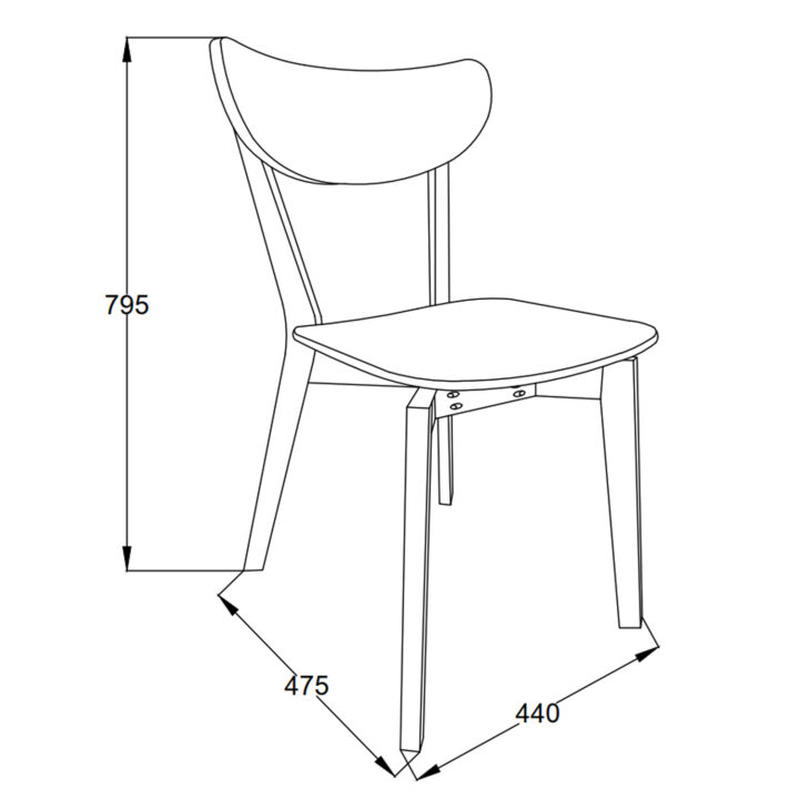 Tool ROXBY valge, 45x55xH79,5cm, MDF, puit Söögilauatoolid, taburetid, pingid ACTONA