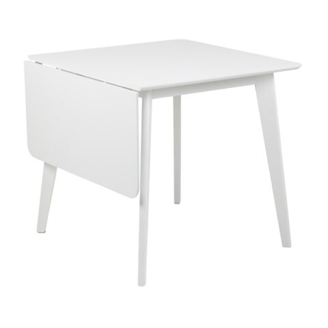 Söögilaud ROXBY, 80/120x80xH76cm, valge, pikendatav, lauaplaat: valgeks värvitud MDF, jalad: kummipuu Söögilauad ACTONA