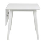 Söögilaud ROXBY, 80/120x80xH76cm, valge, pikendatav, lauaplaat: valgeks värvitud MDF, jalad: kummipuu Söögilauad ACTONA