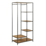 Esikunagi SEAFORD 77x45xH165cm, 5 riiuliga, metsik tamm, MDF/melamiin, metall Esik ja Garderoob ACTONA