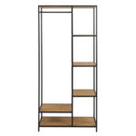 Esikunagi SEAFORD 77x45xH165cm, 5 riiuliga, metsik tamm, MDF/melamiin, metall Esik ja Garderoob ACTONA