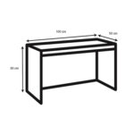 Kirjutuslaud REECE, 100x50xH88cm, tamm/ must, 2 sahtliga Kirjutuslauad ACTONA