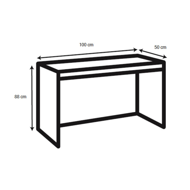 Kirjutuslaud REECE, 100x50xH88cm, tamm/ must, 2 sahtliga Kirjutuslauad ACTONA