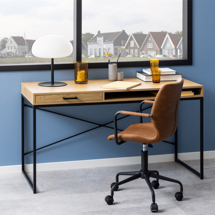 Kirjutuslaud SEAFORD, 140x58xH76cm, tamm, 1 sahtliga Kirjutuslauad ACTONA