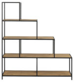 Riiul SEAFORD 135x35xH150cm, naturaalne, pulbervärvitud metall Elutoamööbel ACTONA