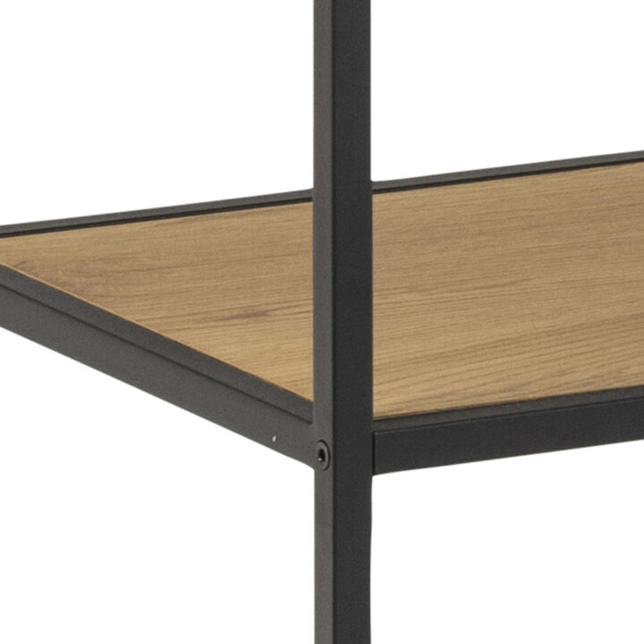 Riiul SEAFORD 135x35xH150cm, naturaalne, pulbervärvitud metall Elutoamööbel ACTONA