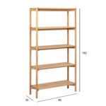 Riiul BRAIDWOOD 86x30xH160cm, naturaalne Elutoamööbel ACTONA