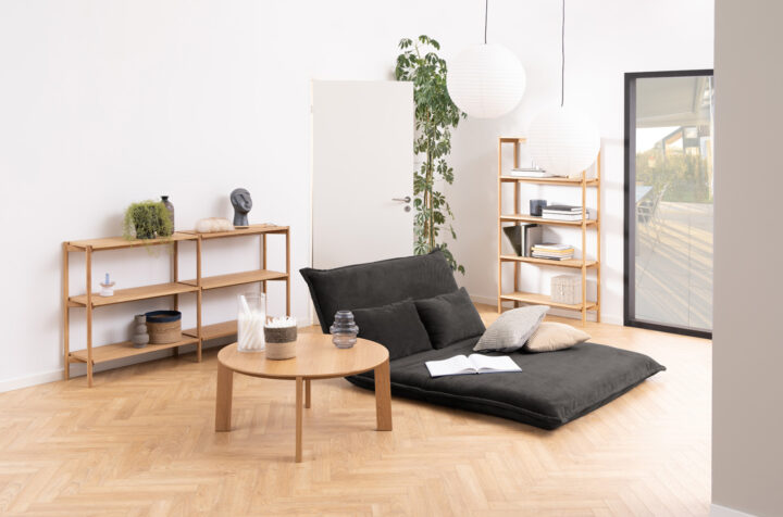 Riiul BRAIDWOOD 86x30xH160cm, naturaalne Elutoamööbel ACTONA
