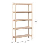 Riiul BRAIDWOOD 86x30xH160cm, valge Elutoamööbel ACTONA