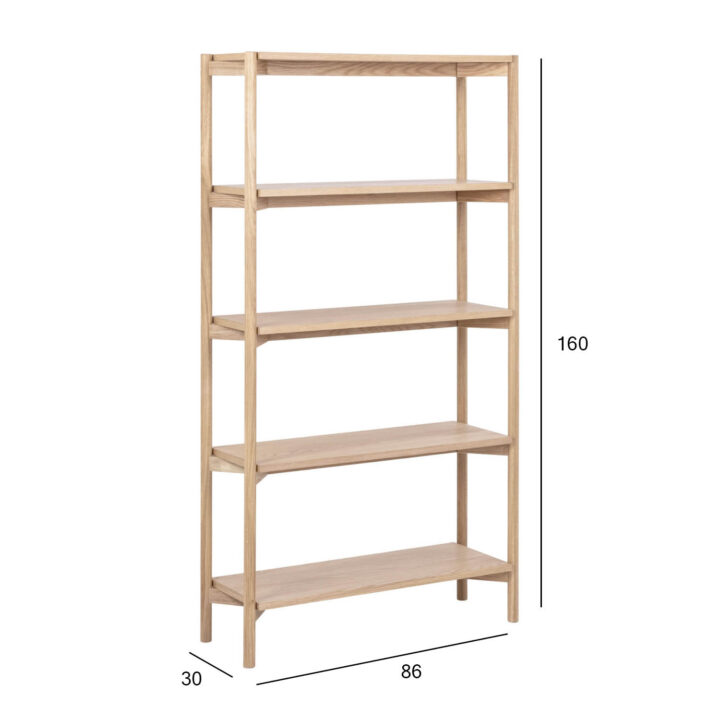 Riiul BRAIDWOOD 86x30xH160cm, valge Elutoamööbel ACTONA