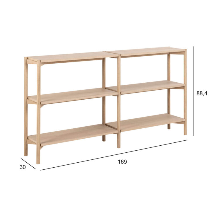 Riiul BRAIDWOOD 169x30xH88,4cm, valge Elutoamööbel ACTONA