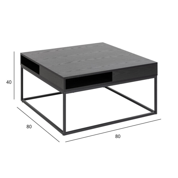 Diivanilaud WILLFORD 80x80xH40cm, must Diivanilauad ja abilauad ACTONA