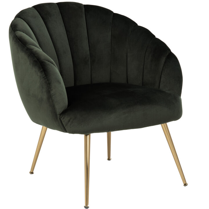 Tugitool DANIELLA 76x76xH81cm, tumeroheline/messing Elutoamööbel ACTONA