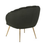 Tugitool DANIELLA 76x76xH81cm, tumeroheline/messing Elutoamööbel ACTONA