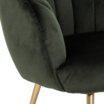 Tugitool DANIELLA 76x76xH81cm, tumeroheline/messing Elutoamööbel ACTONA