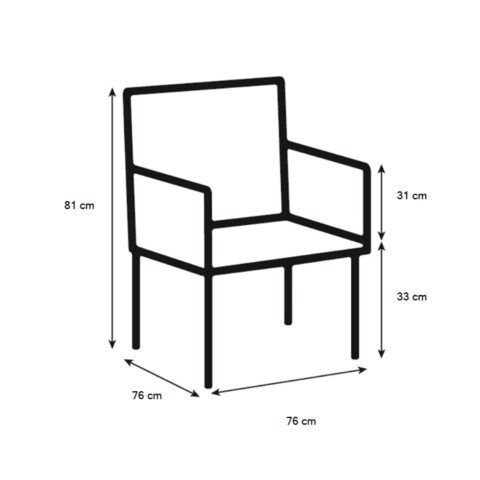 Tugitool DANIELLA 76x76xH81cm, vanaroosa messing Elutoamööbel ACTONA