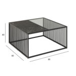 Diivanilaud STRINGTON 80x80xH40cm, must Diivanilauad ja abilauad ACTONA
