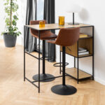 Baaripukk OREGON, vintage brandy kunstnahk, 47x51xH110cm Baaripukid ja baarilauad ACTONA