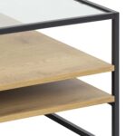 Diivanilaud RANDOLF 80x80x40cm, tamm, 80x80xH40cm, metall, klaas Diivanilauad ja abilauad Diivanilauad ja abilauad
