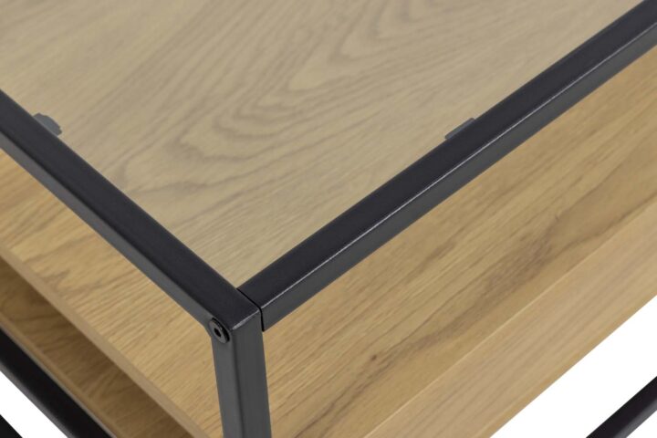 Diivanilaud RANDOLF 80x80x40cm, tamm, 80x80xH40cm, metall, klaas Diivanilauad ja abilauad Diivanilauad ja abilauad