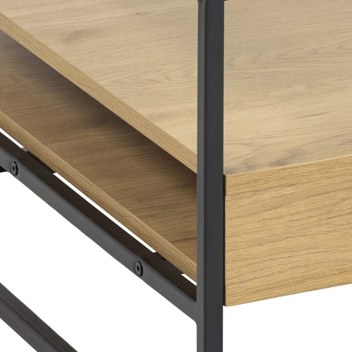 Diivanilaud RANDOLF 80x80x40cm, tamm, 80x80xH40cm, metall, klaas Diivanilauad ja abilauad Diivanilauad ja abilauad