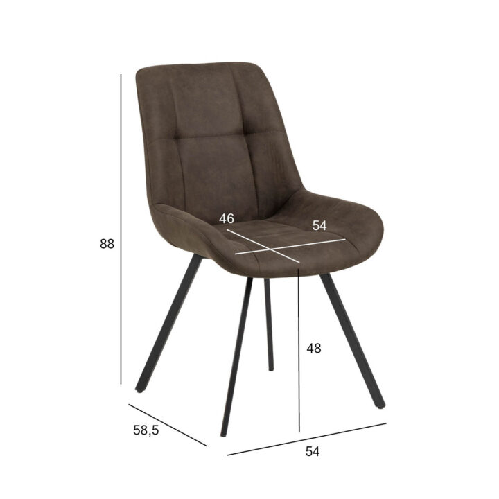 Tool WAYLOR hall, 54×58,5xH88cm Söögilauatoolid, taburetid, pingid ACTONA