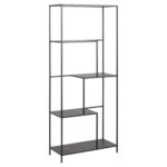 Riiul INFINITY 72x32xH170cm, must Elutoamööbel ACTONA