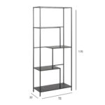 Riiul INFINITY 72x32xH170cm, must Elutoamööbel ACTONA