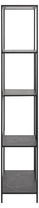Riiul INFINITY 72x32xH170cm, must Elutoamööbel ACTONA
