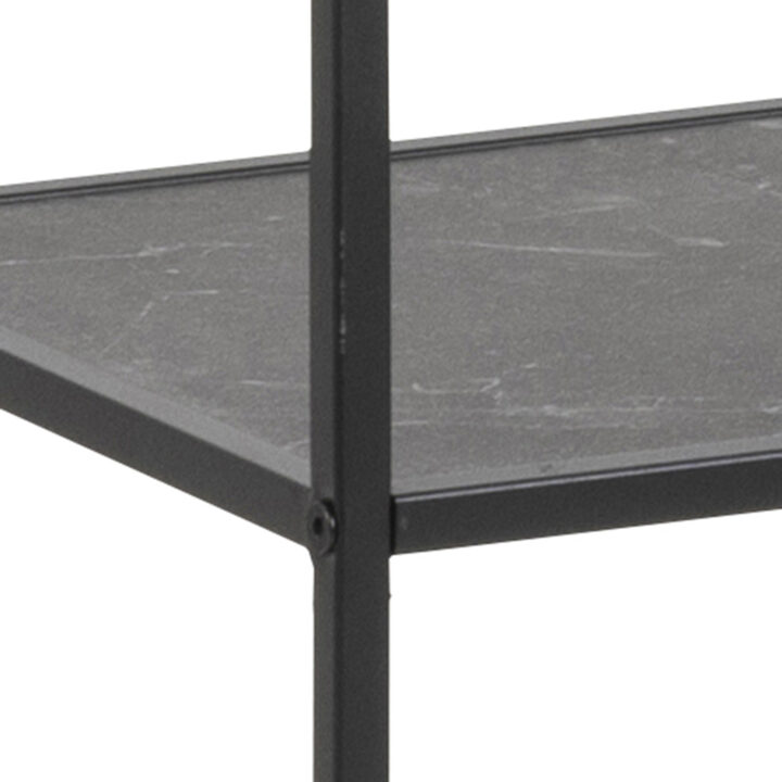 Riiul INFINITY 72x32xH170cm, must Elutoamööbel ACTONA