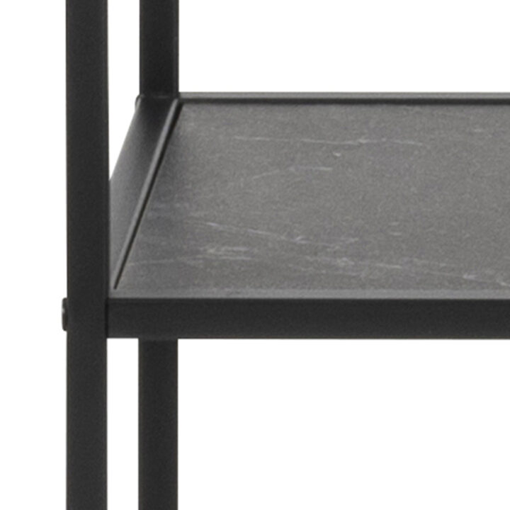 Riiul INFINITY 72x32xH170cm, must Elutoamööbel ACTONA