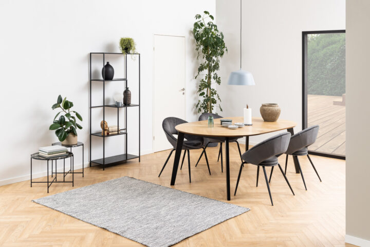 Riiul INFINITY 72x32xH170cm, must Elutoamööbel ACTONA