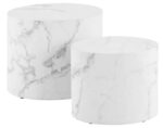 Diivanilauad 2tk MICE 48x33xH40cm, 40×24,5xH33cm, valge Diivanilauad ja abilauad ACTONA