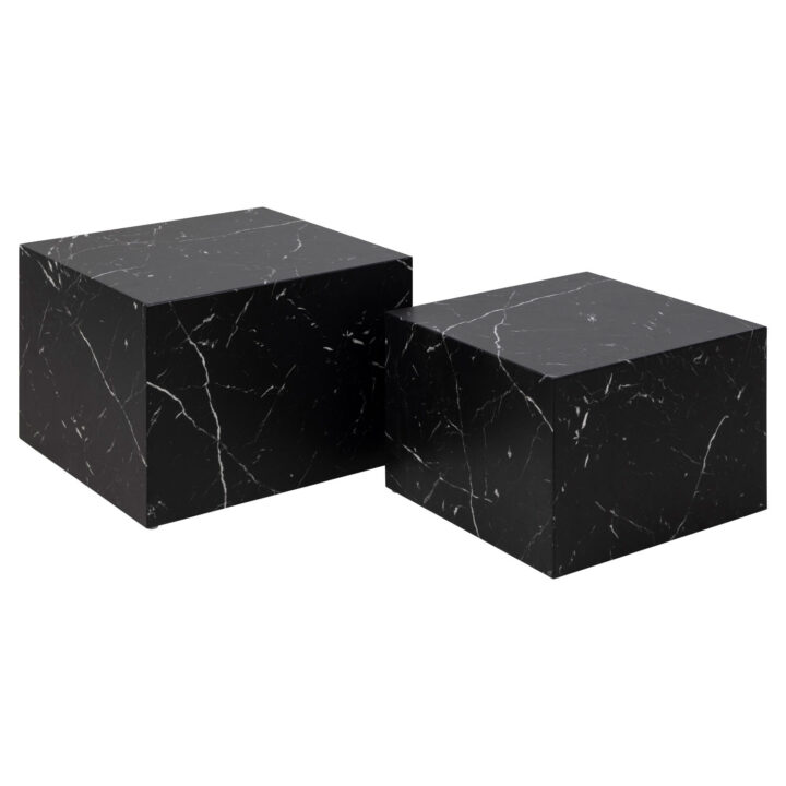 Diivanilauad 2tk DICE 58x58xH40cm, must Diivanilauad ja abilauad ACTONA