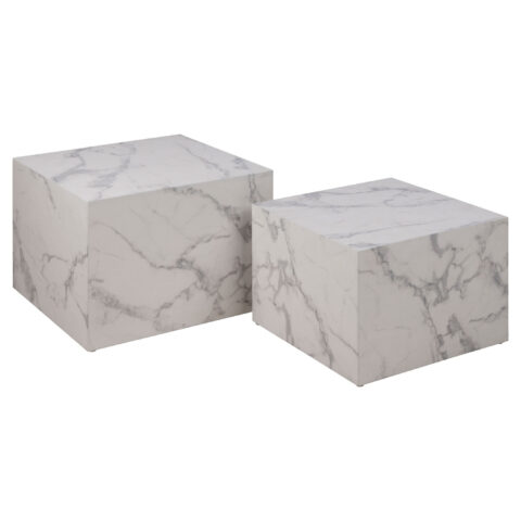 Diivanilauad 2tk DICE 58x58xH40cm, valge Diivanilauad ja abilauad ACTONA