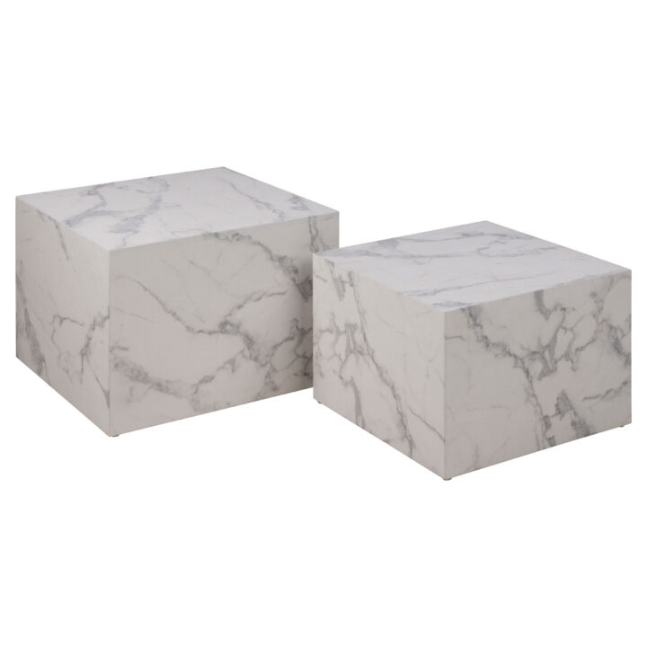 Diivanilauad 2tk DICE 58x58xH40cm, valge Diivanilauad ja abilauad ACTONA