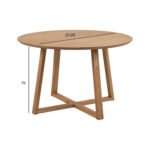 Söögilaud MALIKA D120xH75cm, naturaalne Söögilauad ACTONA