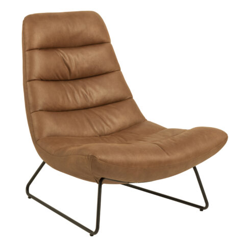 Tugitool MILFORD 82,5x93xH97cm, pruun nahasegu, metall Elutoamööbel ACTONA