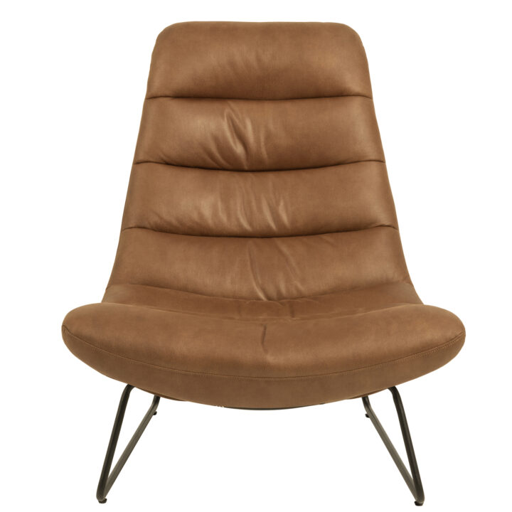 Tugitool MILFORD 82,5x93xH97cm, pruun nahasegu, metall Elutoamööbel ACTONA