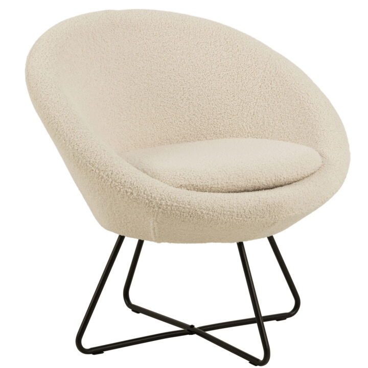 Tugitool CENTER 82x71xH81cm, loodusvalge, kangas, metall Elutoamööbel ACTONA