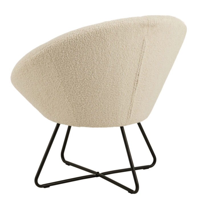Tugitool CENTER 82x71xH81cm, loodusvalge, kangas, metall Elutoamööbel ACTONA