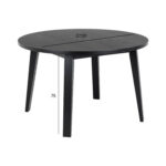 Söögilaud MALIKA D120xH75cm, must Söögilauad ACTONA