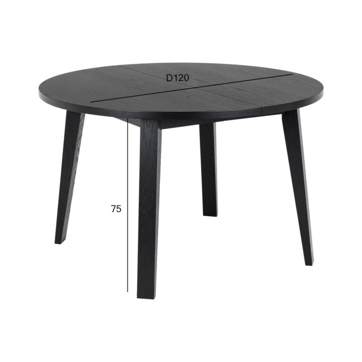 Söögilaud MALIKA D120xH75cm, must Söögilauad ACTONA