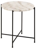 Abilaud AVILA D42xH45cm, valge, marmor, metall Diivanilauad ja abilauad ACTONA