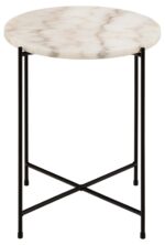 Abilaud AVILA D42xH45cm, valge, marmor, metall Diivanilauad ja abilauad ACTONA