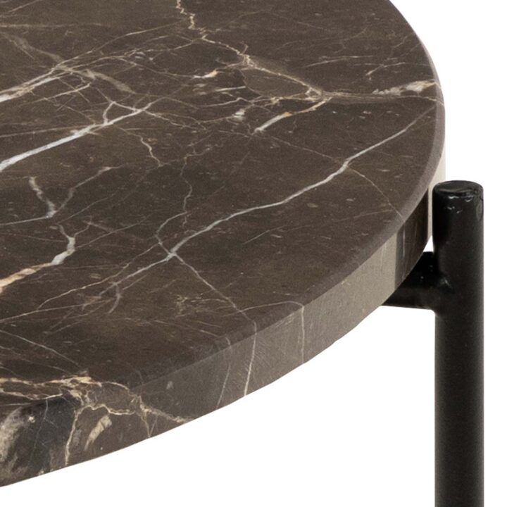 Abilaud AVILA D52xH40cm, pruun, marmor, metall Diivanilauad ja abilauad ACTONA