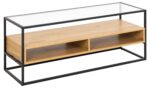 TV-laud RANDOLF 120x40xH45cm, tamm, klaas, melamiin, teras Elutoamööbel TV-alused
