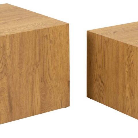 Diivanilauad 2tk DICE 58x58xH40cm, 50x50xH33cm, naturaalne Diivanilauad ja abilauad ACTONA