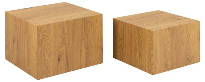 Diivanilauad 2tk DICE 58x58xH40cm, 50x50xH33cm, naturaalne Diivanilauad ja abilauad ACTONA